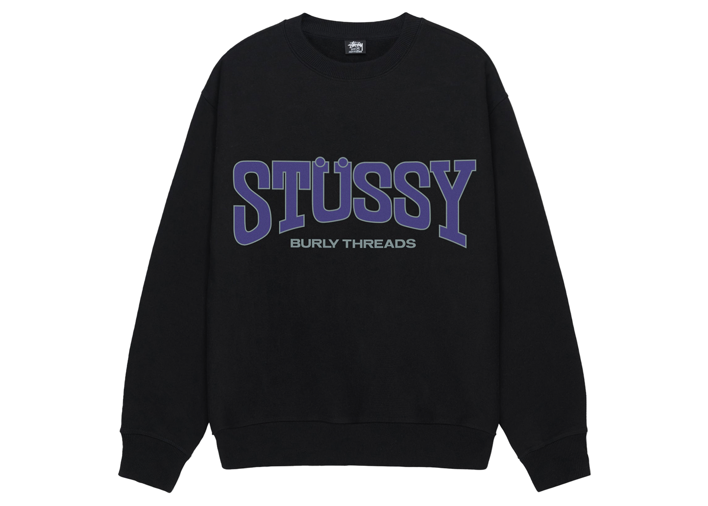 Stüssy Crewneck Burly Threads Black