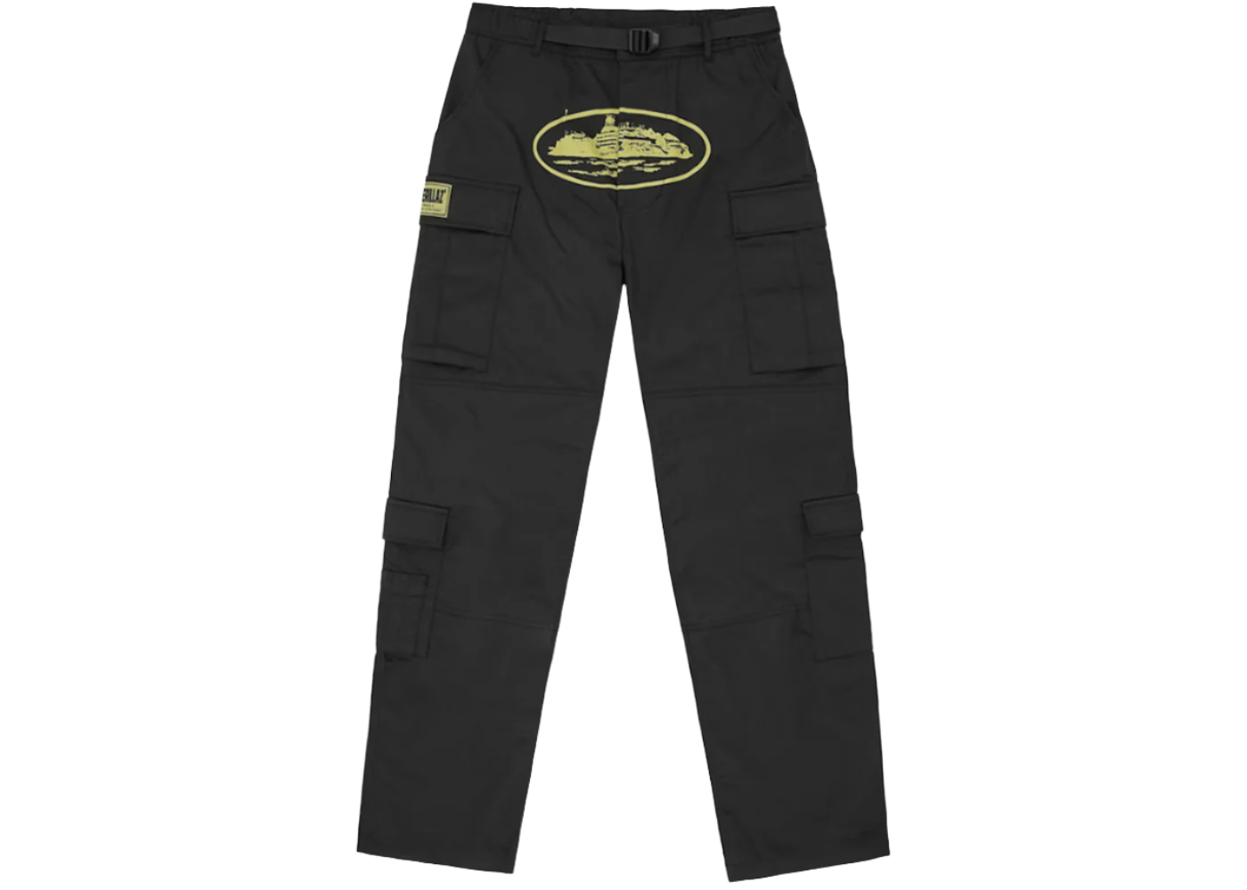 Corteiz Yella Guerillaz Cargo Pants Black Yellow