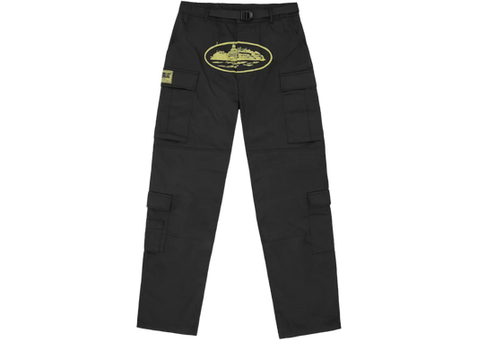 Corteiz Yella Guerillaz Cargo Pants Black Yellow